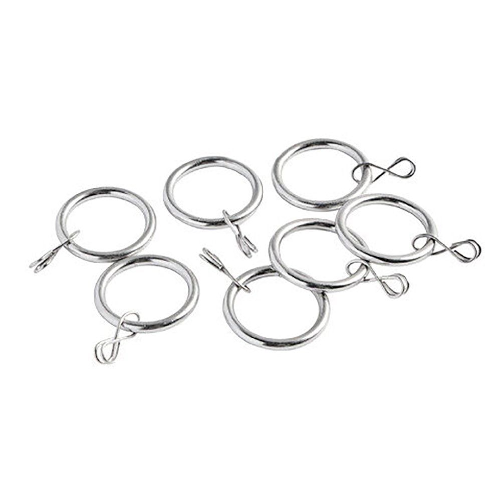 Argos Home 20 Metal Curtain Rings - Stainless Steel
