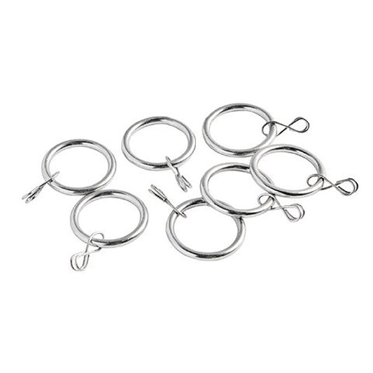 Argos Home 20 Metal Curtain Rings - Stainless Steel