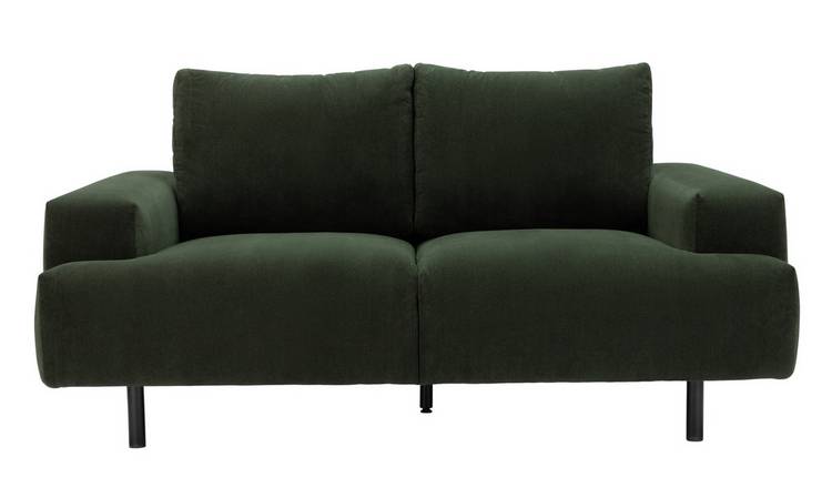 Habitat Julien Fabric 2 Seater Sofa - Dark Green