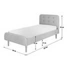 Habitat Aspen Single Fabric Bed Frame - Grey
