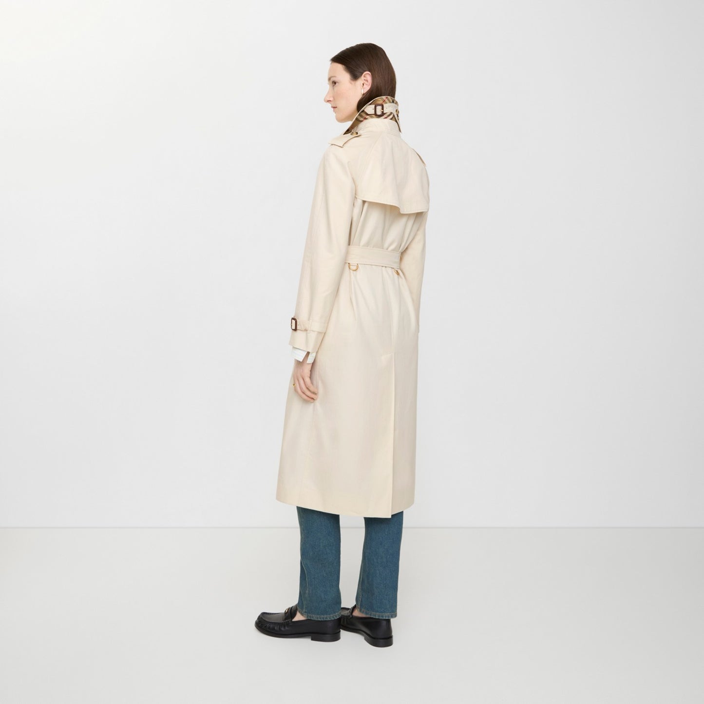 Long Tropical Gabardine Waterloo Trench Coat
