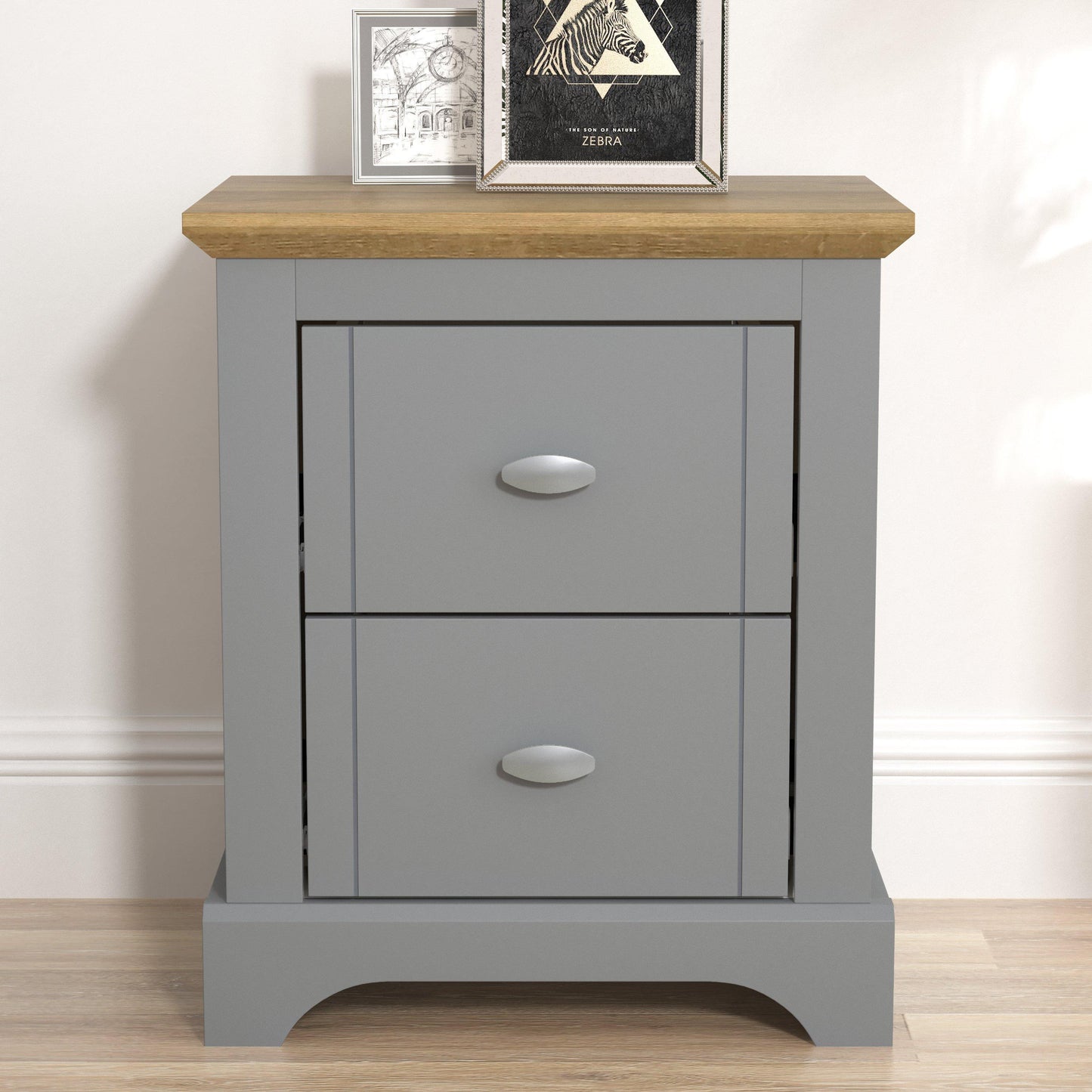 Homelife Tetbury 2 Drawer Bedside Table