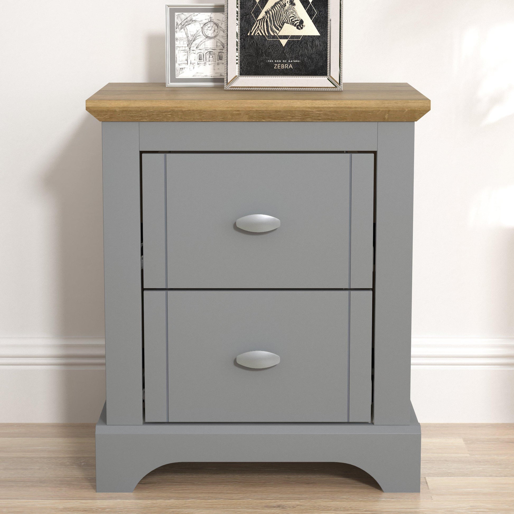 Homelife Tetbury 2 Drawer Bedside Table