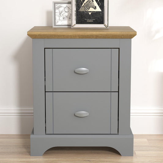Homelife Tetbury 2 Drawer Bedside Table