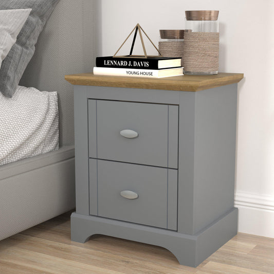 Homelife Tetbury 2 Drawer Bedside Table