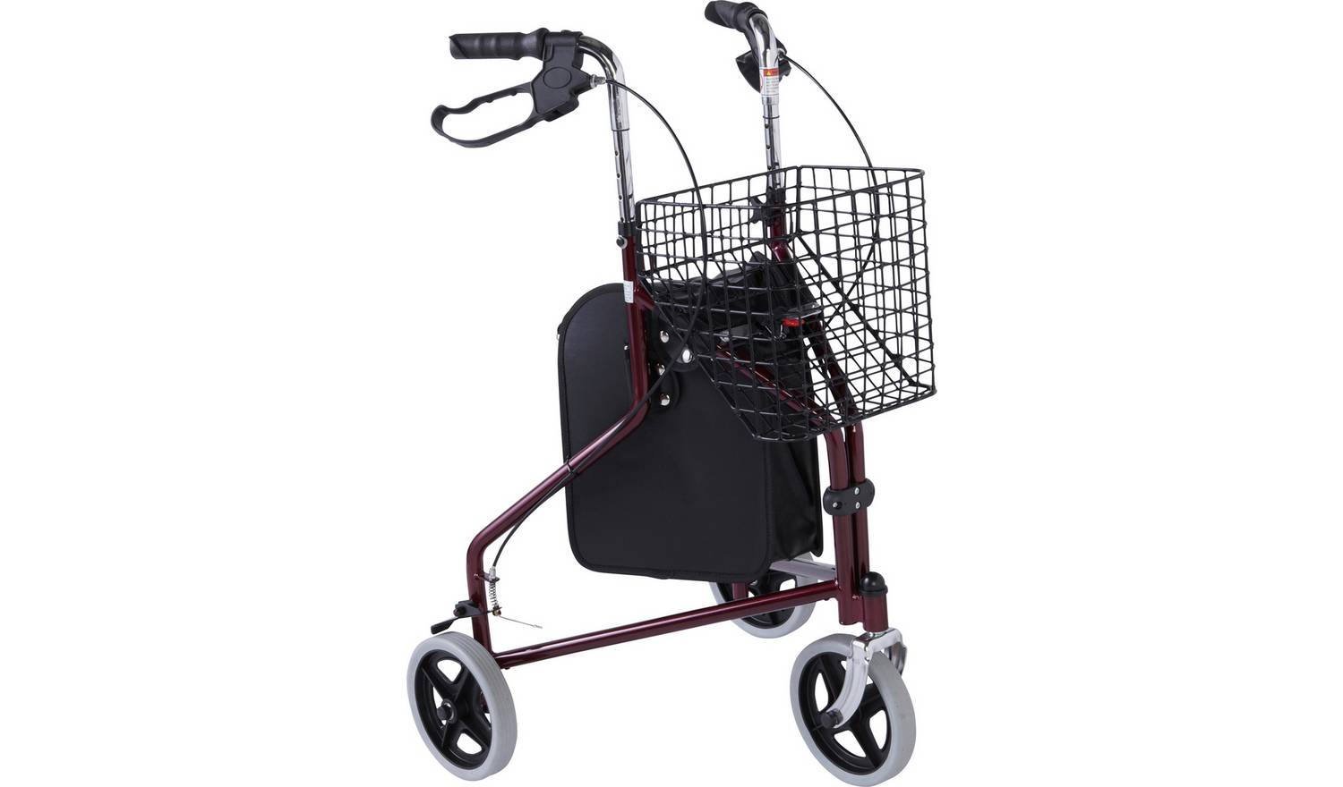 Drive Devilbiss Steel Three Wheel Rollator with Basket