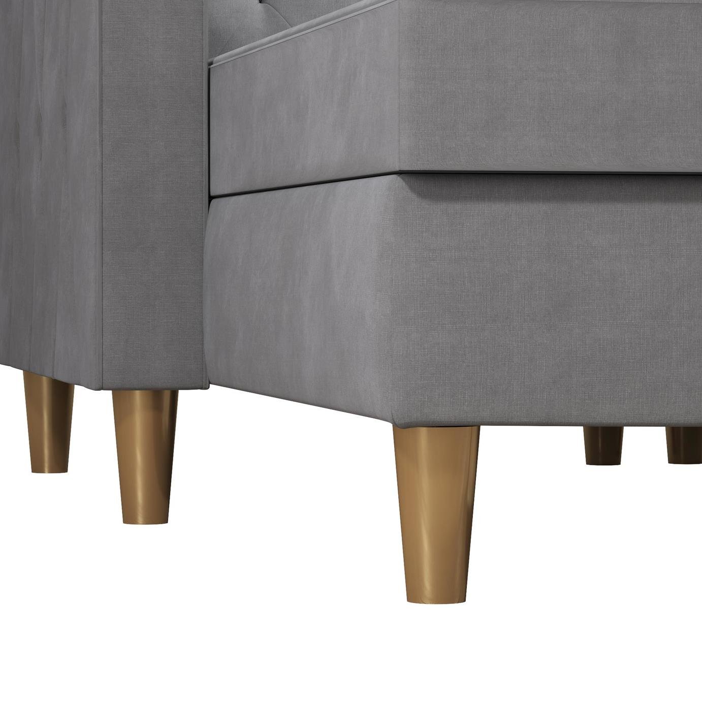 Dorel Liberty Velvet Sofa Bed - Grey