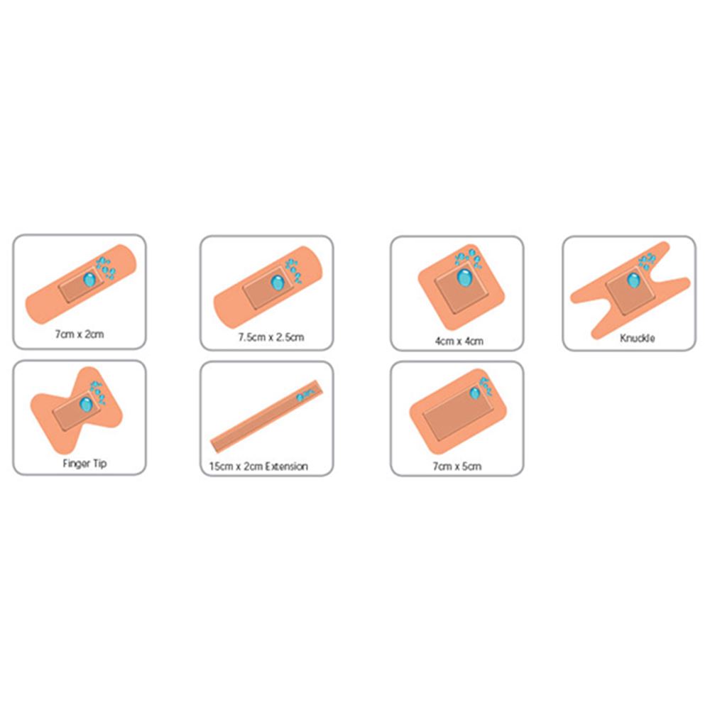 Microplast Washproof Assorted Plasters (Pack 100)