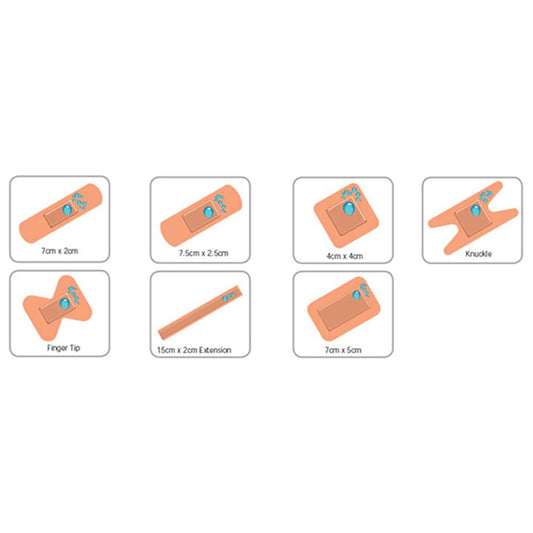 Microplast Washproof Assorted Plasters (Pack 100)