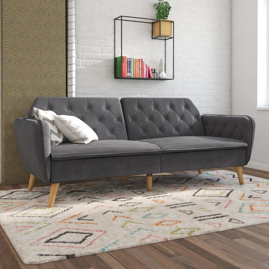 Novogratz Tallulah Velvet Clic Clac - Grey