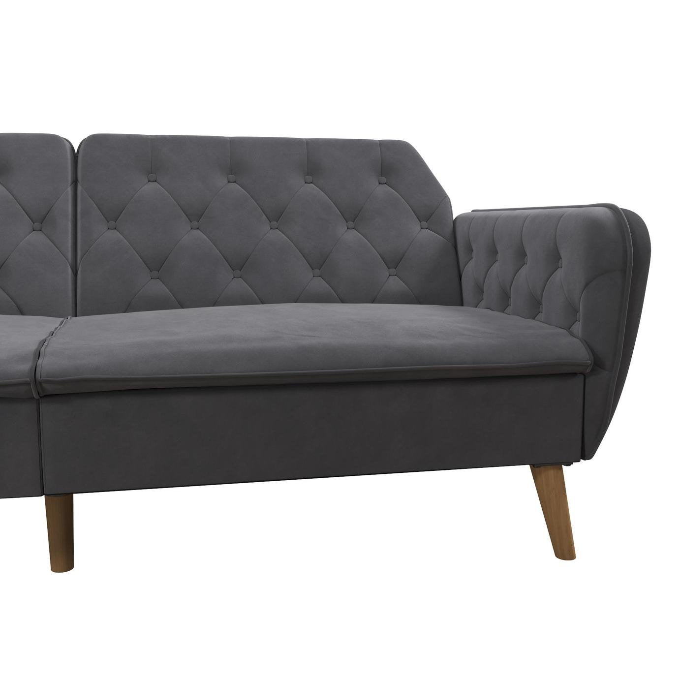 Novogratz Tallulah Velvet Clic Clac - Grey