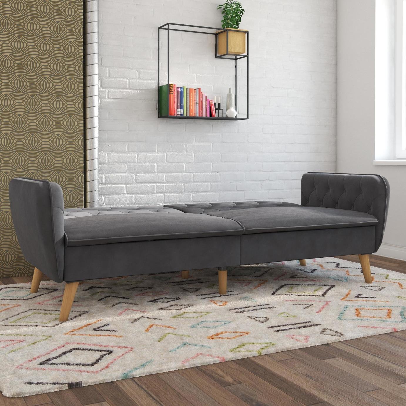 Novogratz Tallulah Velvet Clic Clac - Grey