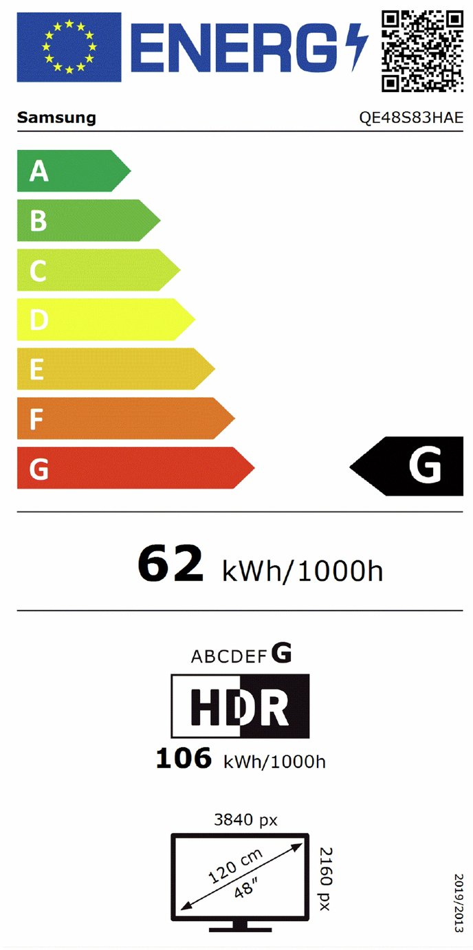 Samsung 48 Inch QE48S83HAEXXU Smart 4K UHD HDR OLED TV