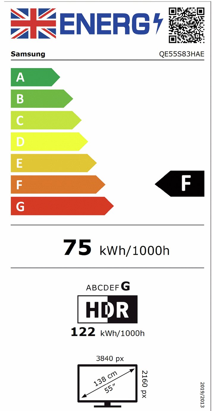 Samsung 55 Inch QE55S83HAEXXU Smart 4K UHD HDR OLED TV