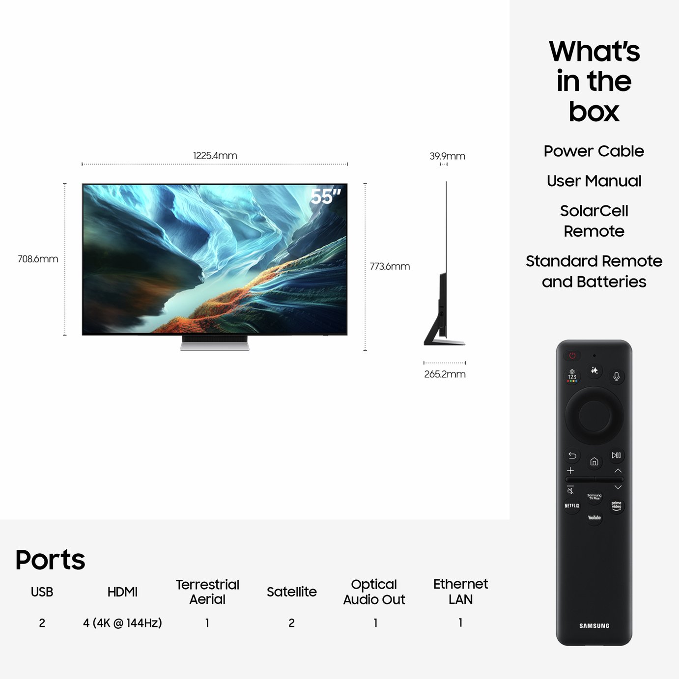 Samsung 55 Inch QE55S93HAEXXU Smart 4K UHD HDR OLED TV