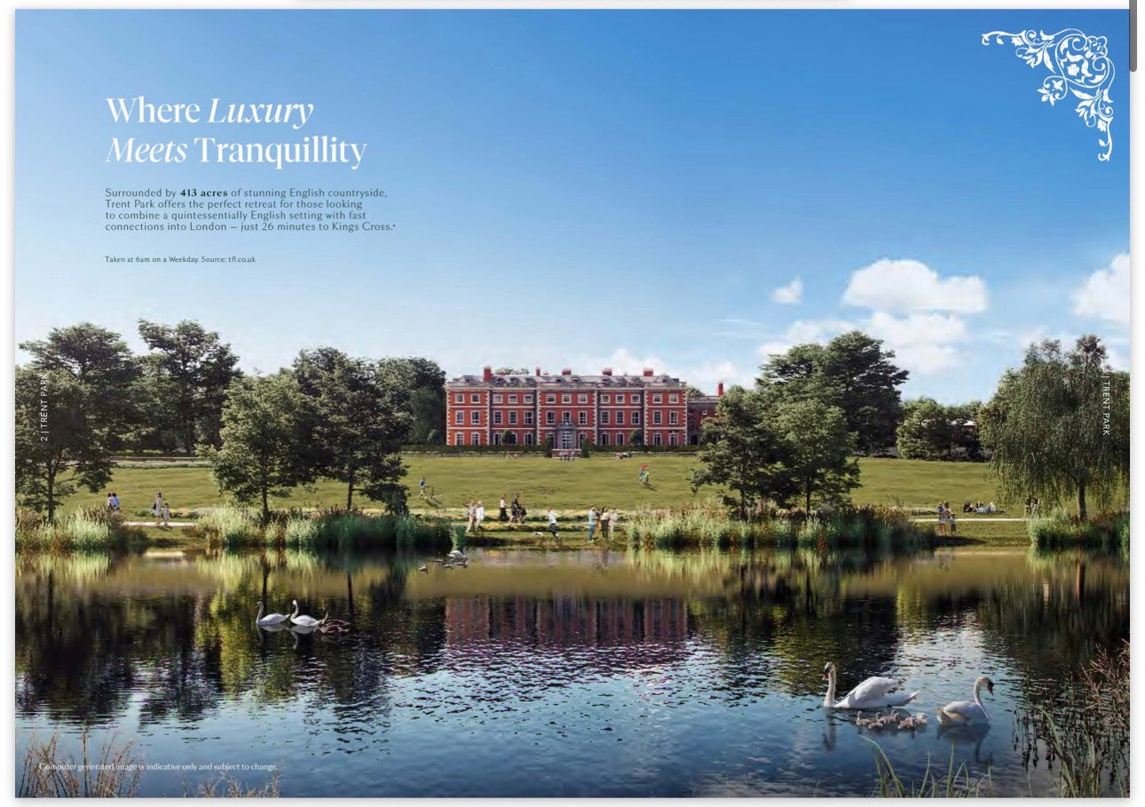 Trent Park — 1 2 3 4 and 5 Bedroom Family Homes — Luxury Town Houses — Apartments — Duplexes — Historic Country Estate — Modern Wellness Amenities — Enfield London — New ✨