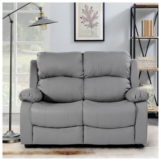 Banbury Grey Faux Leather 2 Seat Sofa