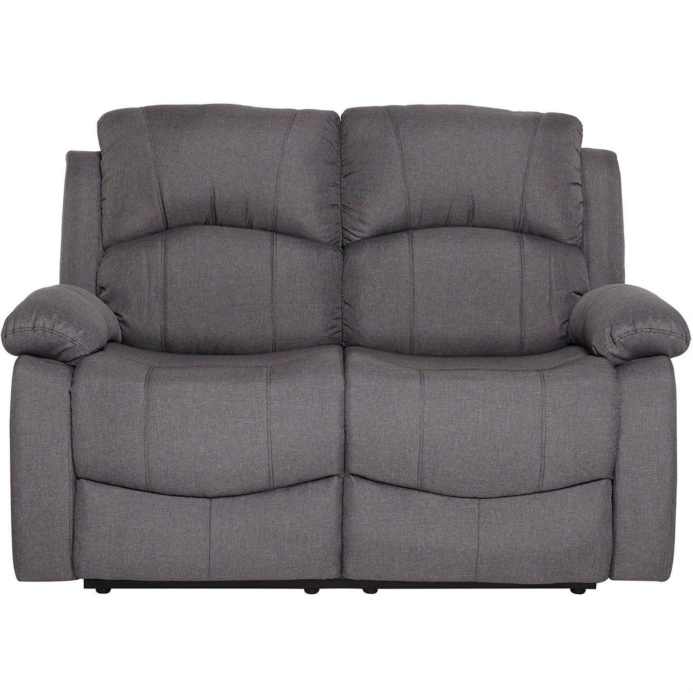 Canterbury Grey Fabric 2 Seater Recliner Sofa