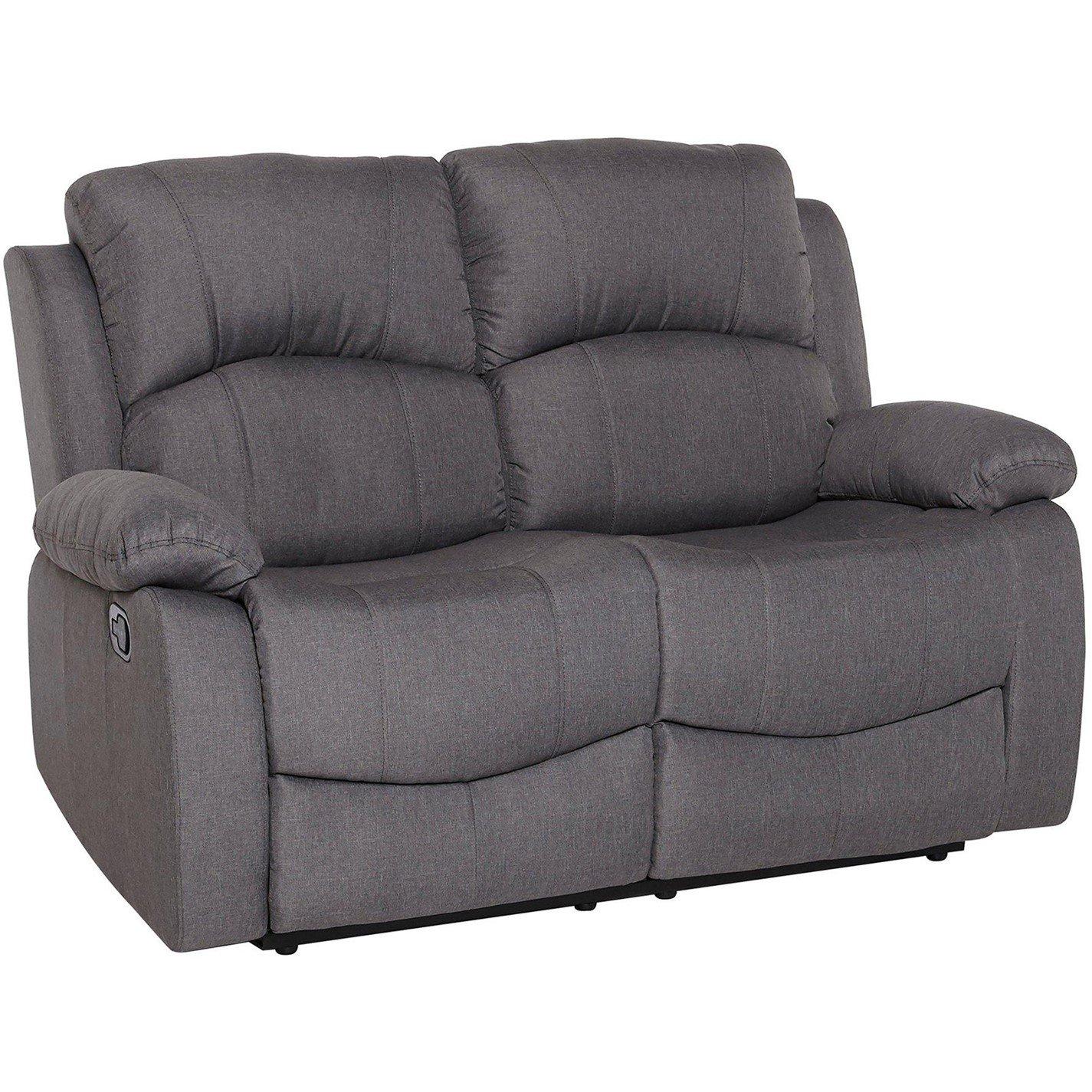 Canterbury Grey Fabric 2 Seater Recliner Sofa