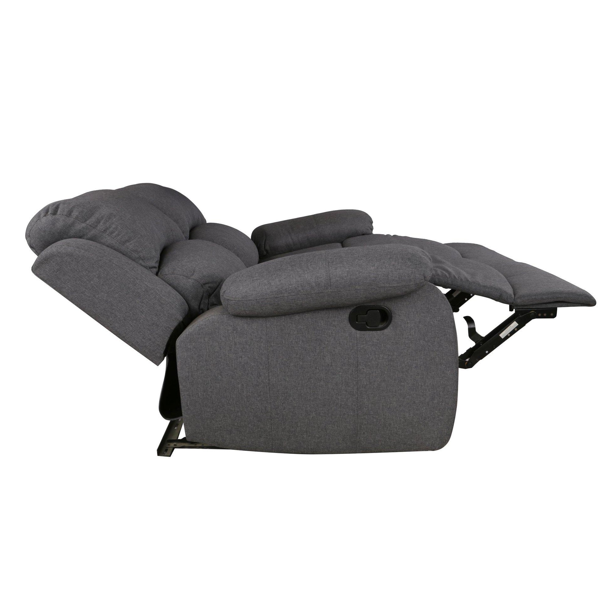 Canterbury Grey Fabric 2 Seater Recliner Sofa