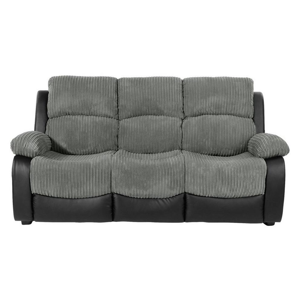 Banbury Faux Leather Cord 3 Seat Sofa