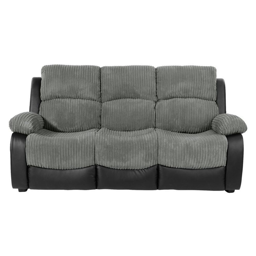 Banbury Faux Leather Cord 3 Seat Sofa