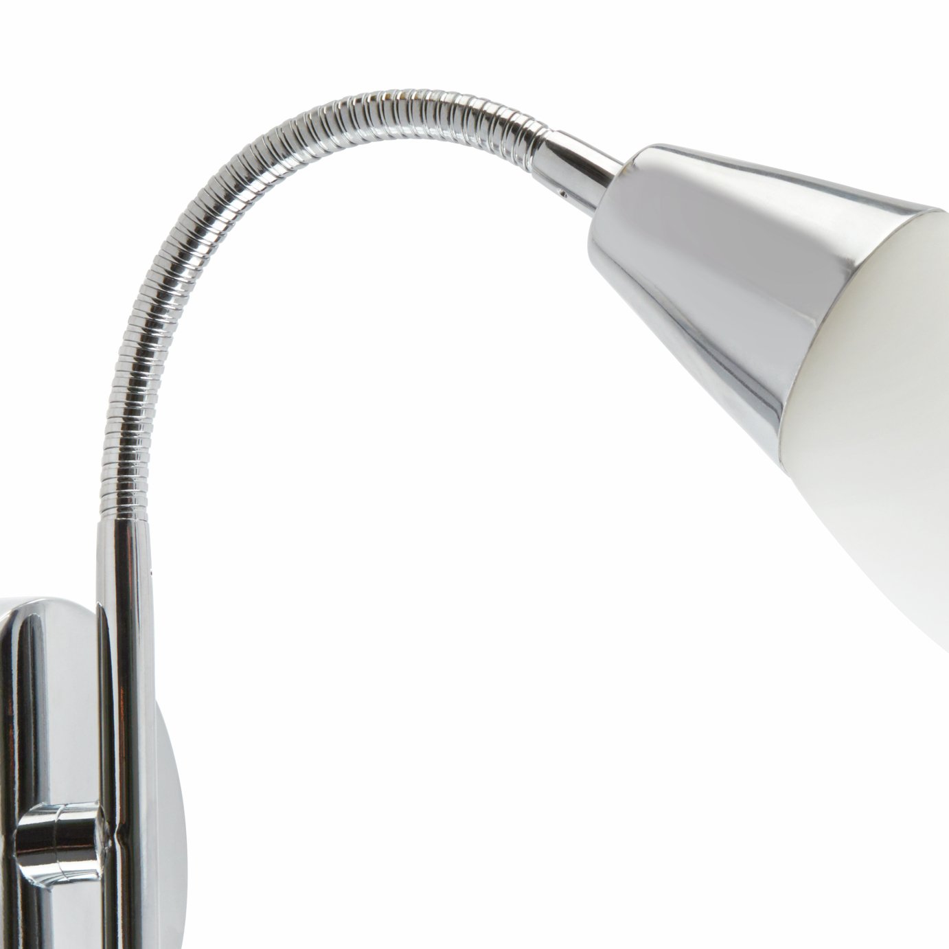 Argos Home Curico Glass Wall Light - Chrome & White