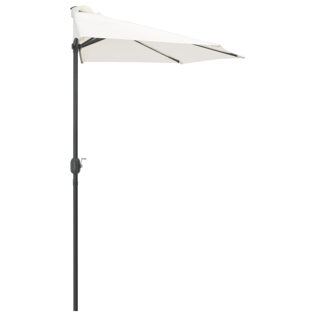 NNEVL Balcony Parasol with Aluminium Pole Sand 270x135 cm Half - Interactive Group