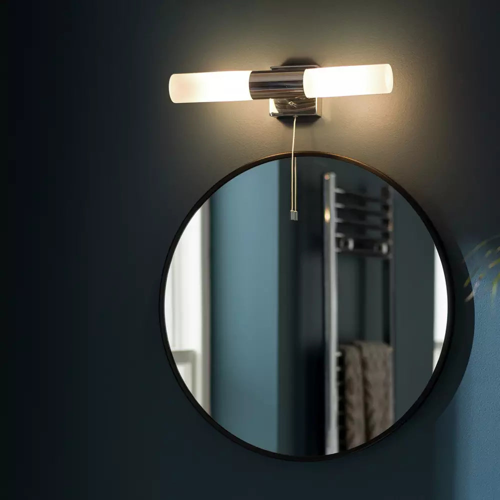 Argos Home Twin 2 Light Bathroom Wall Light - Chrome