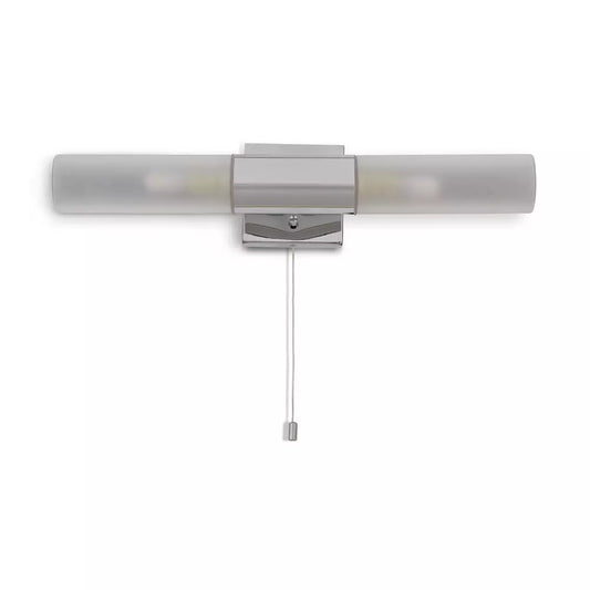 Argos Home Twin 2 Light Bathroom Wall Light - Chrome