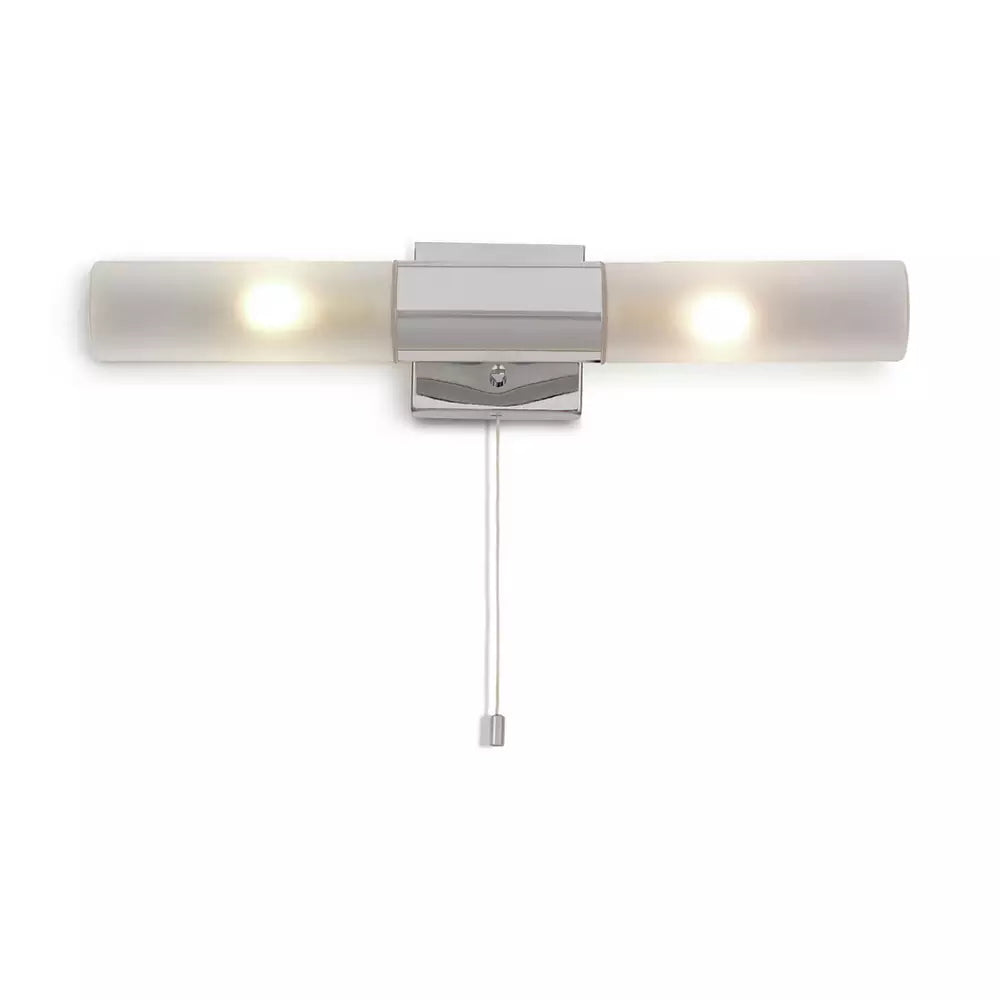 Argos Home Twin 2 Light Bathroom Wall Light - Chrome