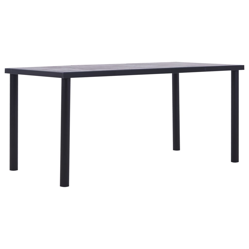 NNEVL Dining Table Black and Concrete Grey 160x80x75 cm MDF - Interactive Group