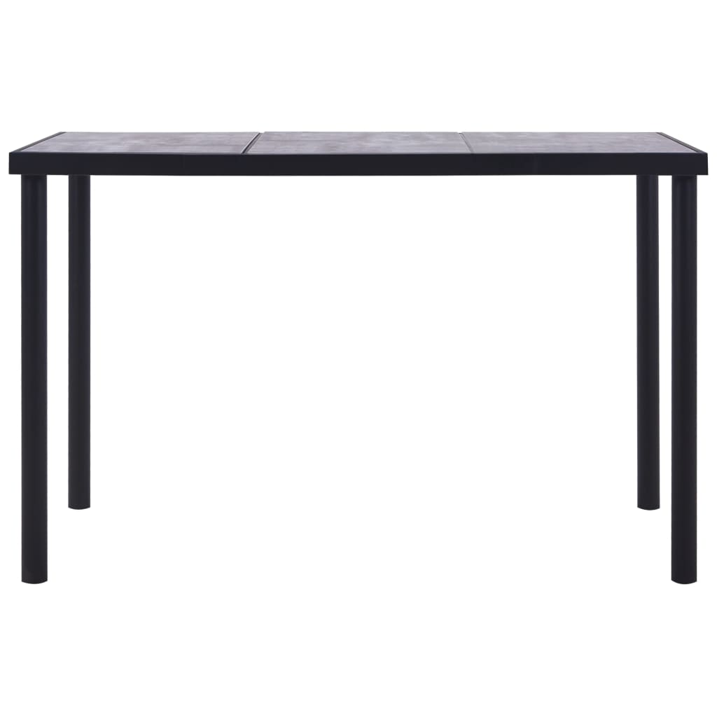 NNEVL Dining Table Black and Concrete Grey 160x80x75 cm MDF - Interactive Group