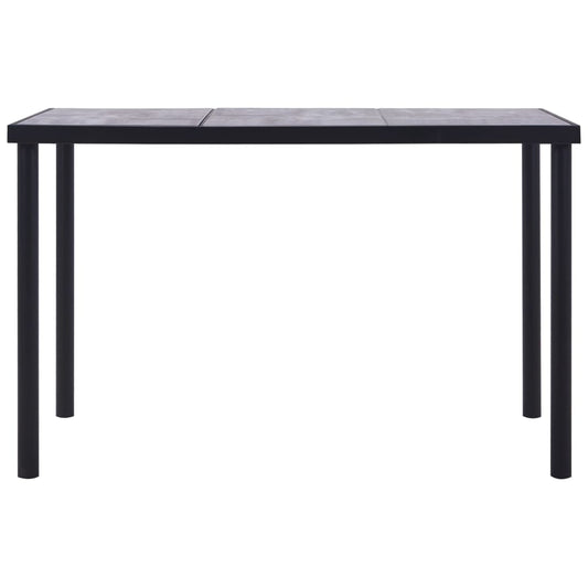NNEVL Dining Table Black and Concrete Grey 160x80x75 cm MDF - Interactive Group