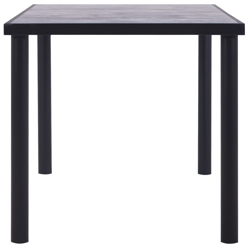 NNEVL Dining Table Black and Concrete Grey 160x80x75 cm MDF - Interactive Group