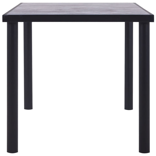 NNEVL Dining Table Black and Concrete Grey 160x80x75 cm MDF - Interactive Group
