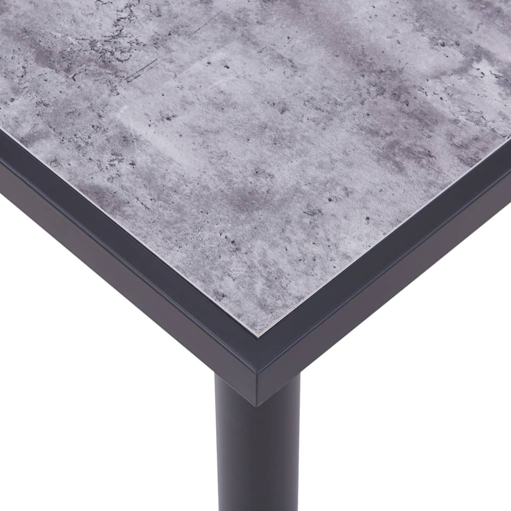 NNEVL Dining Table Black and Concrete Grey 160x80x75 cm MDF - Interactive Group