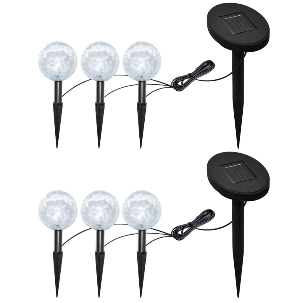 NNEVL Garden Lights 6 pcs LED with Spike Anchors & Solar Panels - Interactive Group