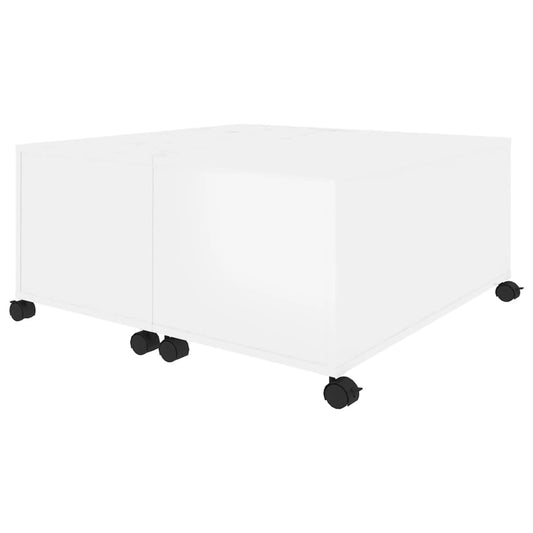 NNEVL Coffee Table High Gloss White 75x75x38 cm Chipboard - Interactive Group
