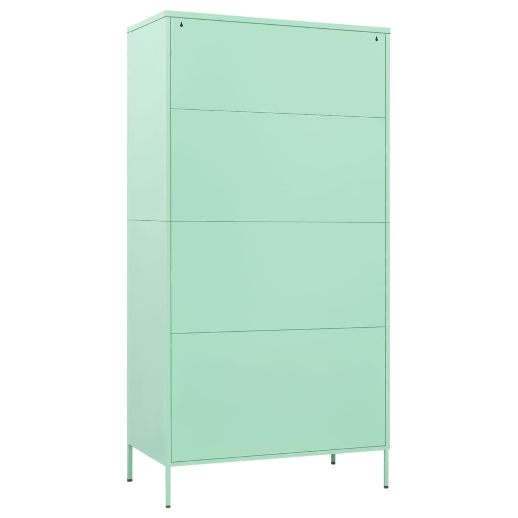 vidaXL Wardrobe Armoire Closet Clothes Storage Organizer for Bedroom Steel - Interactive Group