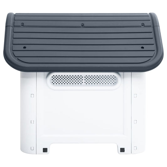 vidaXL Dog House Garden Dog Kennel Small Pet Cage Puppy Shelter Polypropylene - Interactive Group