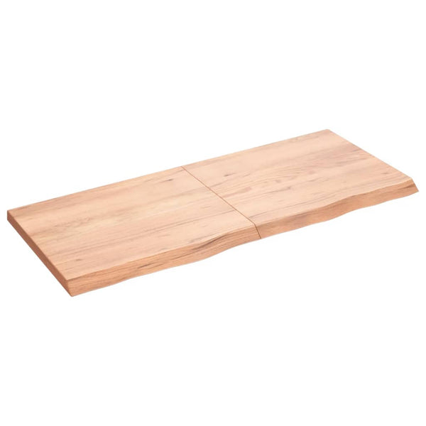 NNEVL Table Top Light Brown 120x50x4 cm Treated Solid Wood Oak - Interactive Group