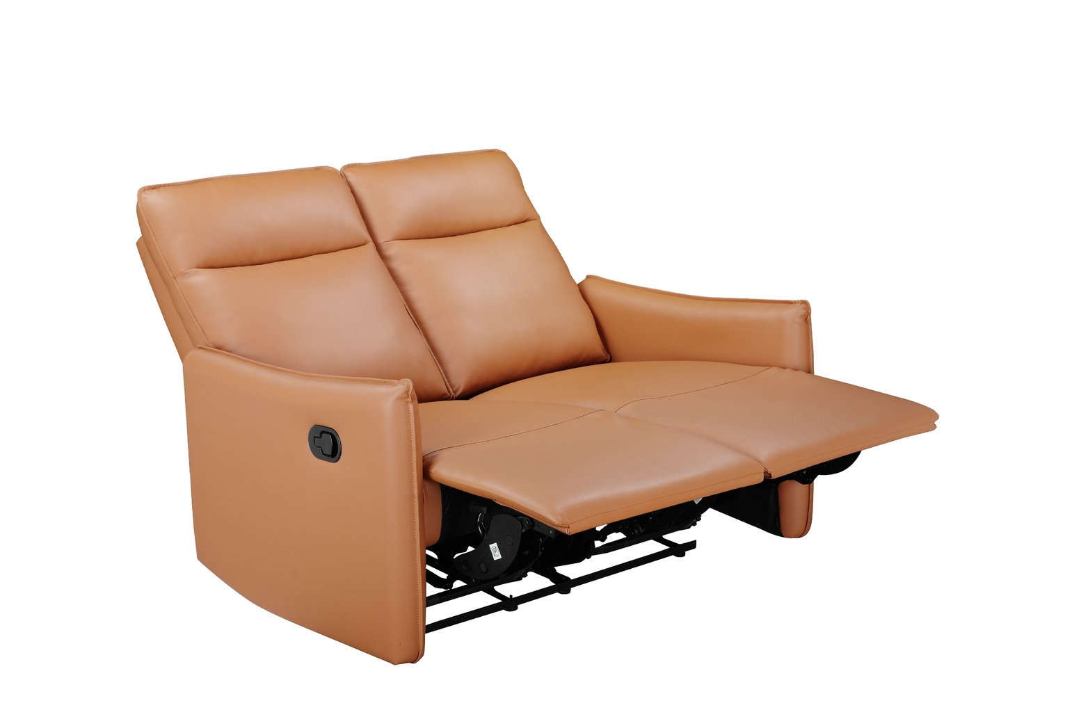 Dorel Lugo Faux Leather 2 Seater Recliner Sofa- Brown