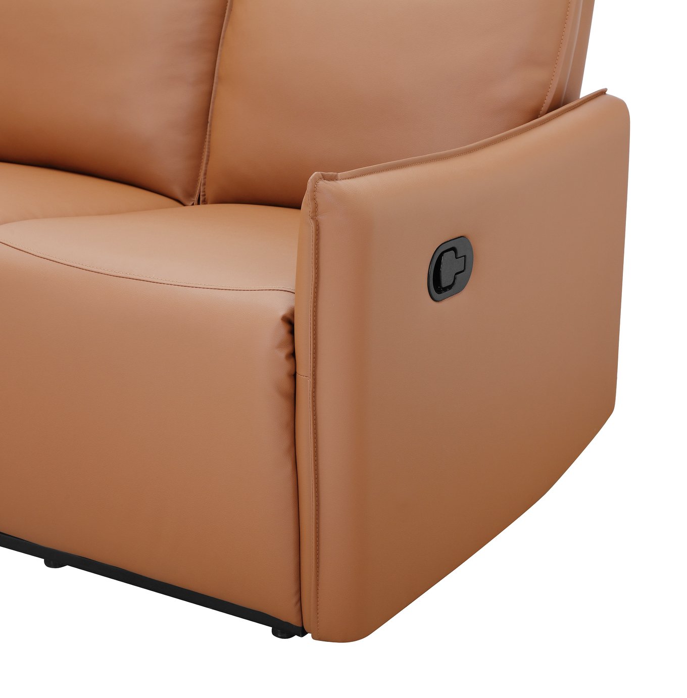 Dorel Lugo Faux Leather 2 Seater Recliner Sofa- Brown