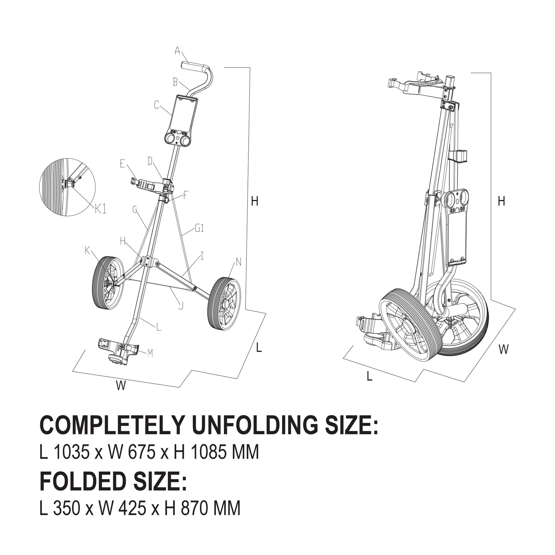 Slazenger Steel Golf Trolley