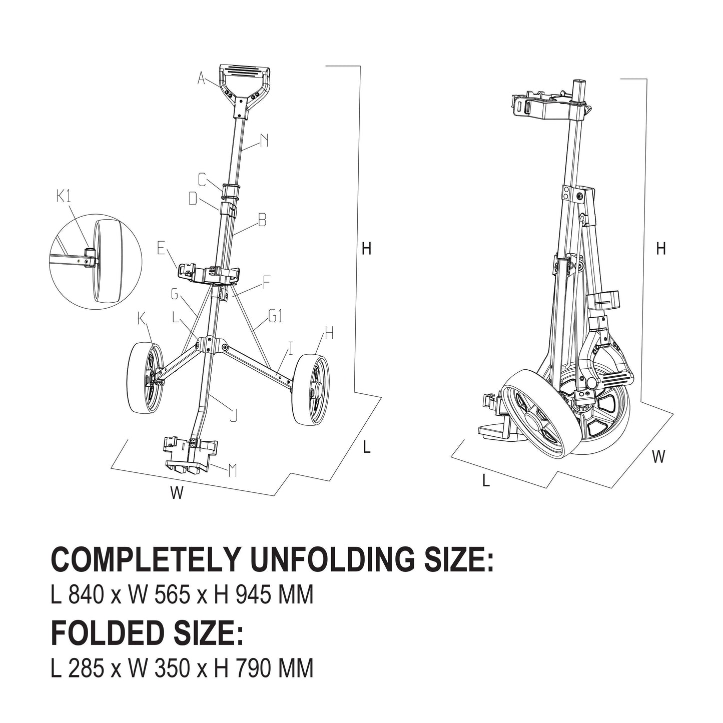 Slazenger Juniors Golf Trolley