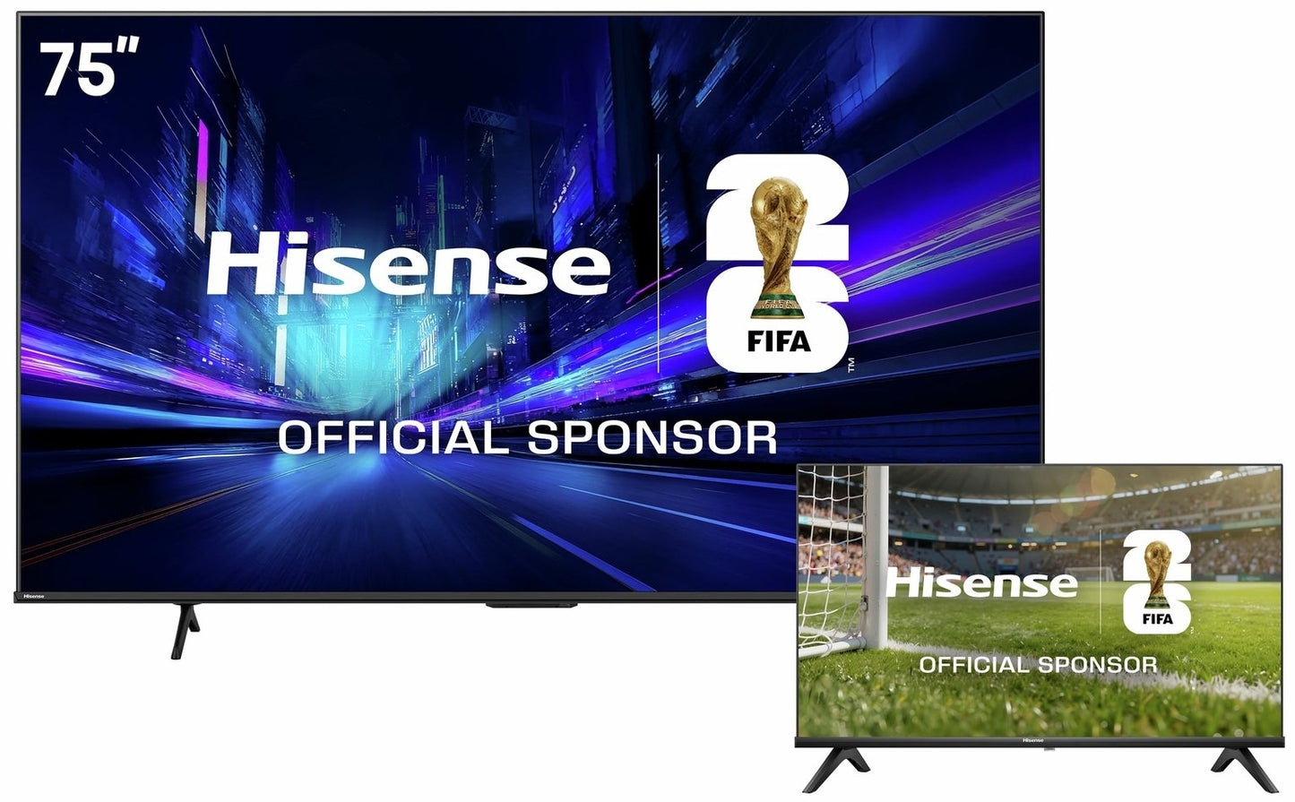 Hisense 75in 75E78QTUKPRO Smart 4K UHD HDR QLED & 32in 32E4QTUK Freely TV Bundle