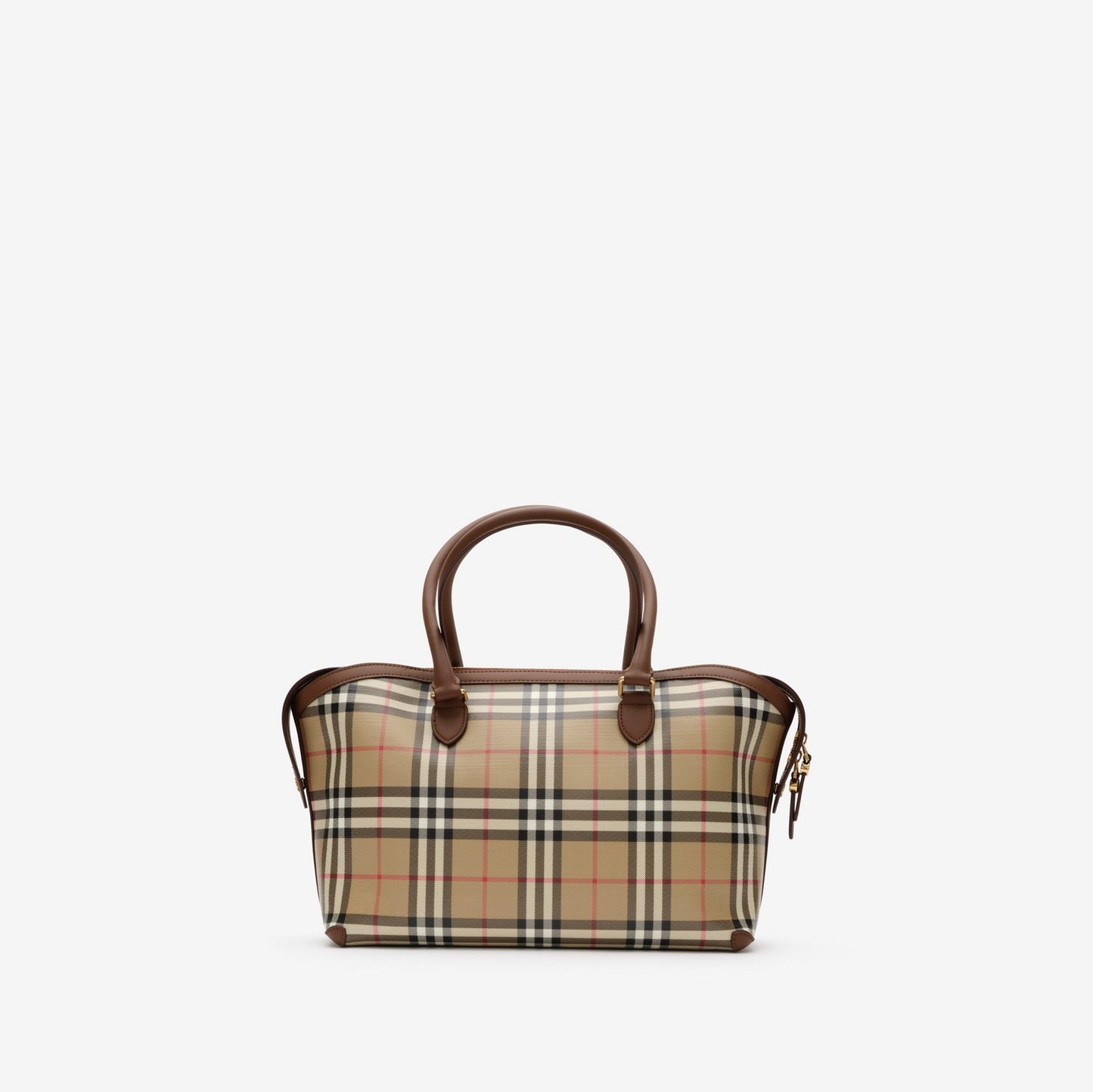 Small Check Zip Tote