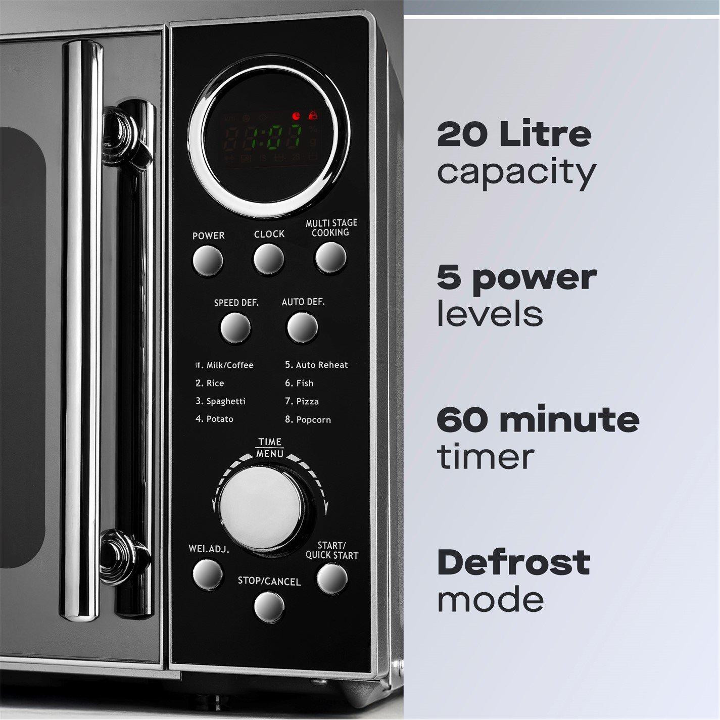 20L Mirrored Microwave