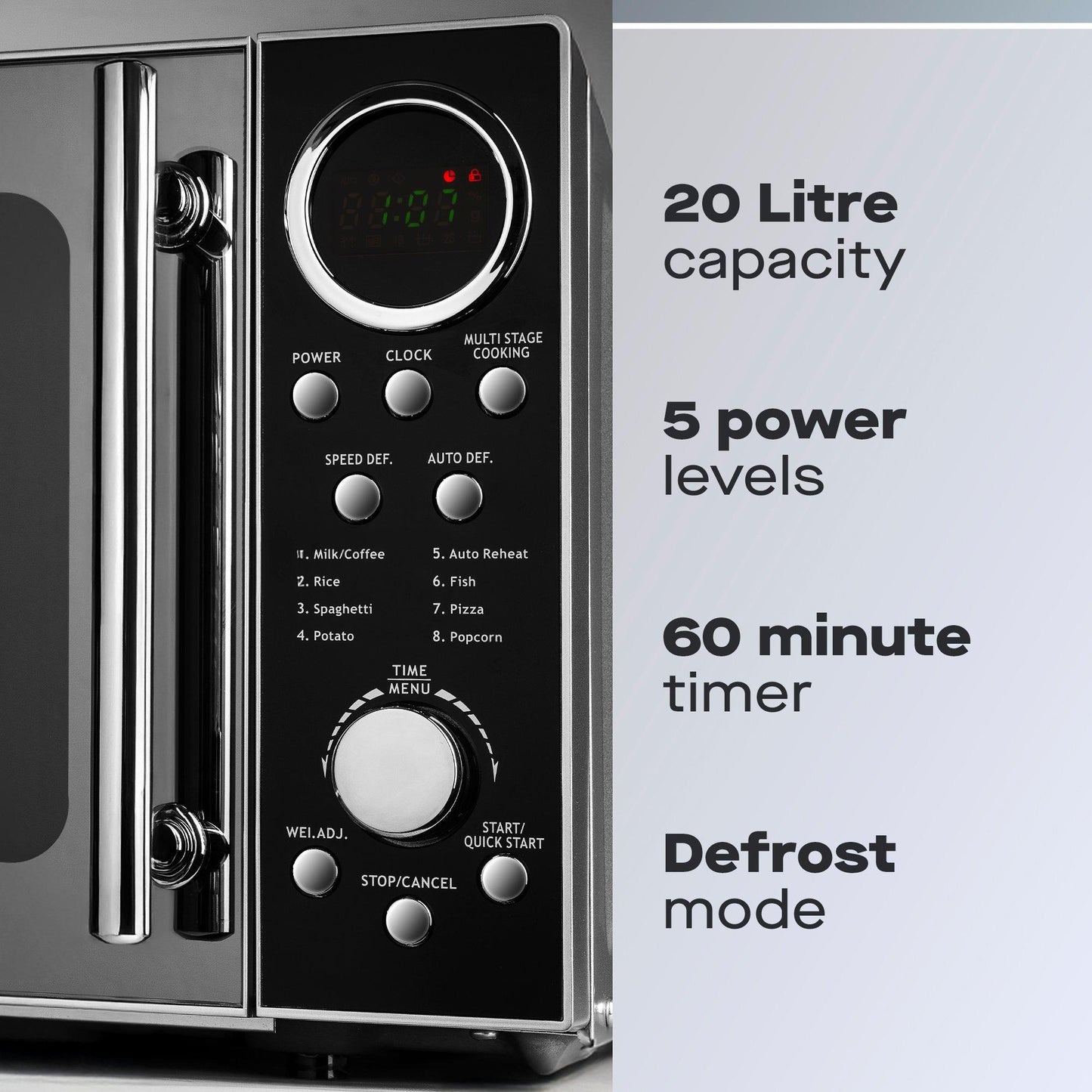 20L Mirrored Microwave